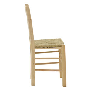 200 000740 2 Coffee shop chair with mat Sergeant Argos The Classic unpainted wood 42x40x89cm
