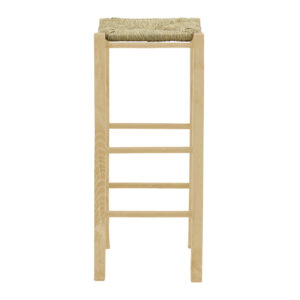 200 000744 1 Coffee shop stool without width with mat Bodier-Charchie I Argos The Classic unpainted wood 35x35x78cm