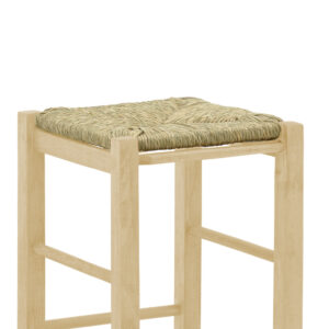 200 000744 3 Coffee shop stool without width with mat Bodier-Charchie I Argos The Classic unpainted wood 35x35x78cm