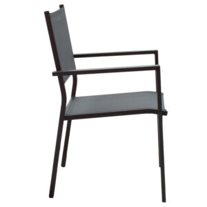 200 000813 3 Dining table Moly - Kliton set of 5 Argos The Classic anthracite and black aluminium-textilene in anthracite shade 80x80x74cm