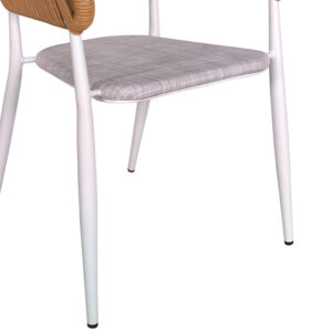 200 000868 3 Dining table Kliton-Raven set of 7 Argos The Classic aluminum in white shade 150x80x74cm