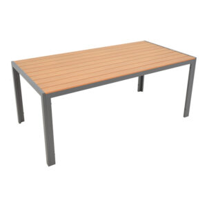 200 000902 3 Dining table Nares-Convince set of 7 Argos The Classic anthracite aluminum and plywood in natural shade 180x90x72.5cm