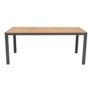 200 000905 2 Dining table Nares-Lush set of 5 Argos The Classic anthracite aluminum and plywood in natural shade 180x90x72.5cm