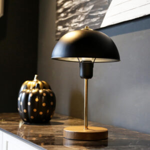 202 000013 1 Table lamp PWL-1061 Argos The Classic Ε27 black-golden-walnut D23x38cm