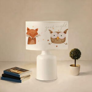 202 000084 1 Children's table lamp PWL-1099 Argos The Classic E27 red tile-white-gray D24x32cm