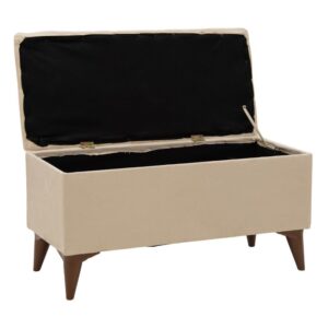 202 000086 1 Stool-trunk Elone Argos The Classic beige-walnut 90x40x44cm
