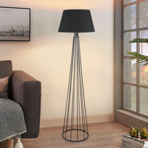 202 000145 1 Floor lamp Firdo II Argos The Classic E27 fabric-metal black Φ38x121cm
