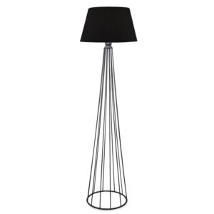 202 000145 Floor lamp Firdo II Argos The Classic E27 fabric-metal black Φ38x121cm