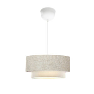 Ceiling light Sombre Argos The Classic fabric in cream color D30x15cm