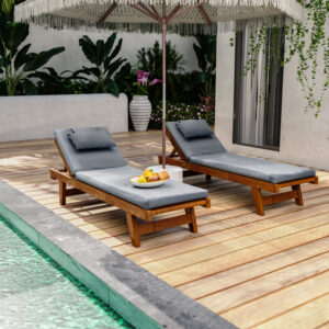 211 000005 3 Sunbed Sunset Argos The Classic solid beech wood walnut