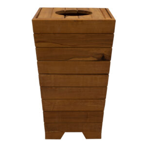 211 000011 1 Planter-bucket Otis Argos The Classic solid beech wood walnut 43x43x70.5cm