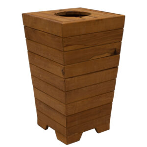 211 000011 Planter-bucket Otis Argos The Classic solid beech wood walnut 43x43x70.5cm