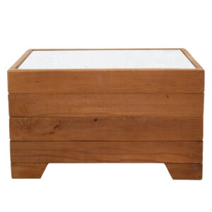 211 000012 1 Table stand Otis Argos The Classic beech wood walnut-marble white 60x42x35cm