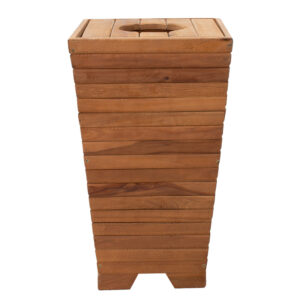 211 000014 1 Planter-bucket Otis Argos The Classic solid beech wood walnut 43.5x43.5x75cm