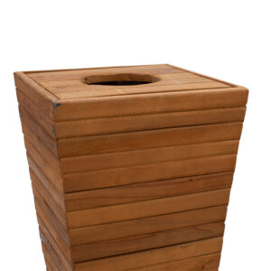 211 000014 2 Planter-bucket Otis Argos The Classic solid beech wood walnut 43.5x43.5x75cm
