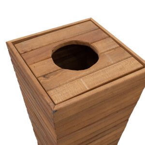 211 000014 3 Planter-bucket Otis Argos The Classic solid beech wood walnut 43.5x43.5x75cm