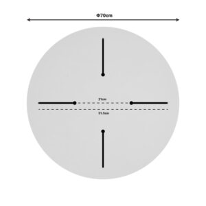 215 000020 3 Table top Scenic Argos The Classic Werzalit black Φ70cm, 35mm thick