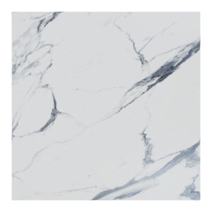 215 000030 Table top Solace Argos The Classic Werzalit white marble 80x80cm thickness 35mm