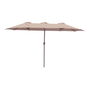 Professional umbrella Dorizo ​​Argos The Classic aluminum-brown fabric 2.6x4.5x2.5m