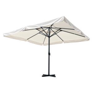 Professional umbrella Shoreline Argos The Classic one-piece mesh aluminum-beige fabric 4x4x2.9m