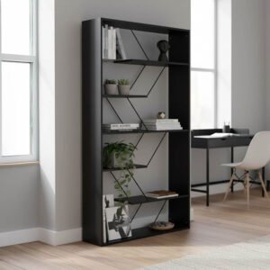225 000033 Bookcase Tars Argos The Classic dark grey-black 84x24x157cm