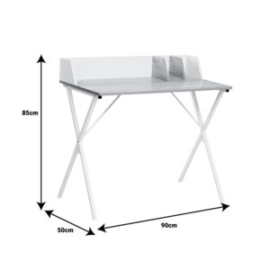 225 000048 3 Zervan Argos The Classic melamine work desk in natural-black shade 90x50x85cm