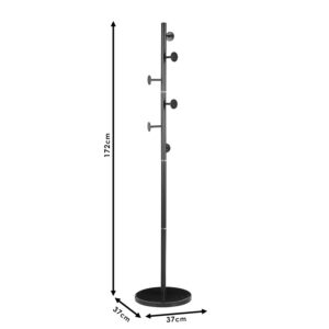 226 000008 3 Coat Stand Adriana Argos The Classic metal black D37x172cm