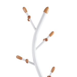 226 000020 1 Coat Stand Sergio Argos The Classic metal white-natural D37x171cm