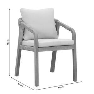 228 000007 1 Malibu armchair Argos The Classic solid acacia wood-beige fabric 55x60x75cm