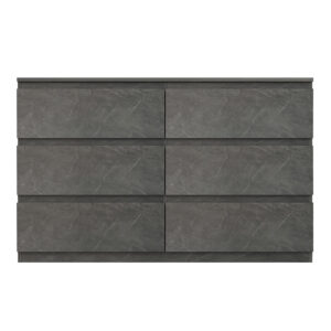 230 000008 1 Chest of drawers Cindy Argos The Classic 6 drawers marble gray 120x40x75cm