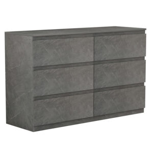230 000008 Chest of drawers Cindy Argos The Classic 6 drawers marble gray 120x40x75cm