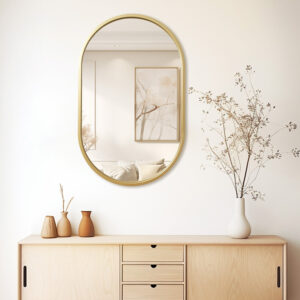 233 000013 1 Mirror Ellipse Argos The Classic golden 50x2x80cm