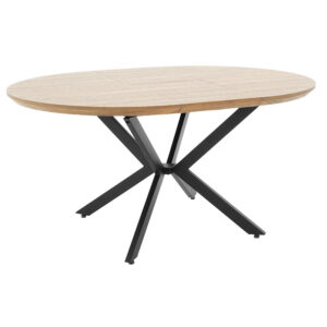 235 000004 2 Dining table Lydia Argos The Classic MDF expandable in walnut-black color 120-160x120x79cm