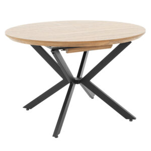 235 000004 Dining table Lydia Argos The Classic MDF expandable in walnut-black color 120-160x120x79cm