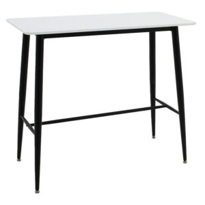 Bar table Harriet Argos The Classic MDF in white-black color 120x60x105cm