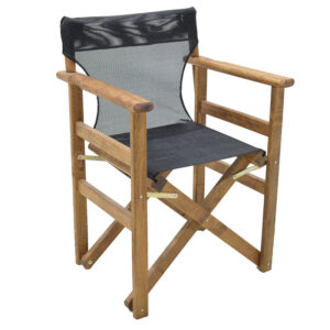 Director's armchair frame Retto Argos The Classic solid beech walnut - PVC black