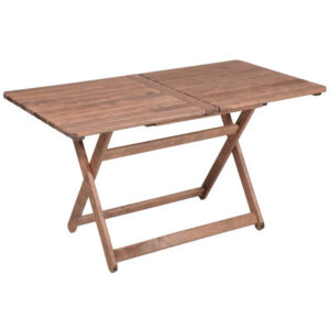 237 000030 1 Dining table Retto set of 5 pieces solid beech wood walnut-light green 120x75x71cm
