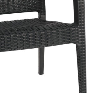 253 000083 3 Dining set Icon-Halcyon Argos The Classic set 3pieces PP dark grey 80x80x74,5cm