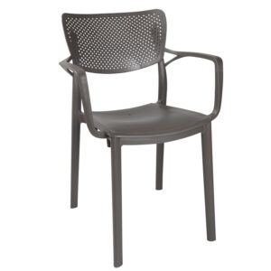 253 000086 1 Dining set Icon-Frontline Argos The Classic set 5pieces PP dark grey 80x80x74,5cm