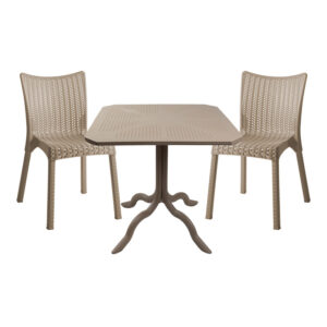 Icon-Confident Argos The Classic dining set 3pcs PP in cappuccino color