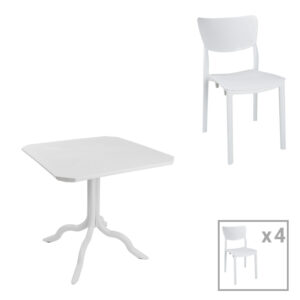 Dining table Icon-Ignite Argos The Classic set of 5 pieces PP in white shade