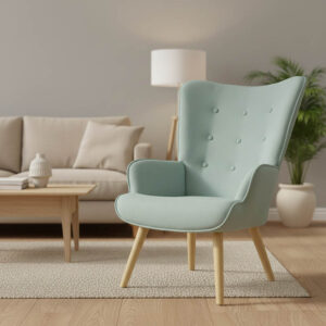 255 000001 1 Armchair Fluffy Argos The Classic fabric bright green-natural 75x69x96cm
