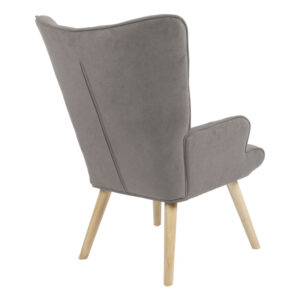 255 000019 2 Armchair Fluffy Argos The Classic fabric grey-natural rubberwood leg 75x69x96cm