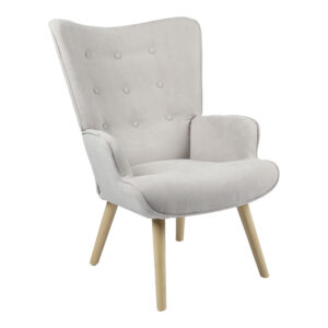 255 000020 Armchair Fluffy Argos The Classic fabric light grey-natural leg 75x69x96cm