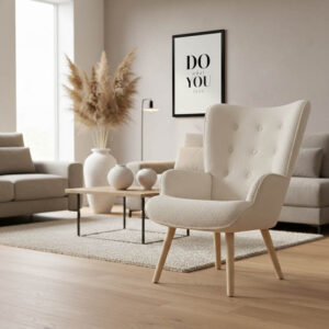 255 000021 1 Armchair Fluffy Argos The Classic teddy fabric cream-natural 75x69x96cm