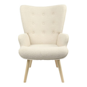 255 000021 3 Armchair Fluffy Argos The Classic teddy fabric cream-natural 75x69x96cm