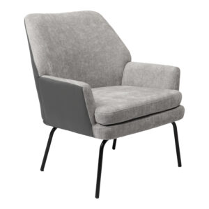 Armchair Kieran Argos The Classic fabric gre- black leg 67x89x86cm