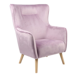 Insicive armchair Argos The Classic velvet rotten apple-natural leg 72x89x105cm