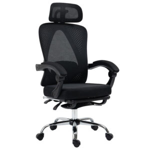 Office chair manager with footrest Titan Argos The Classic Premium Quality fabric-mesh black
