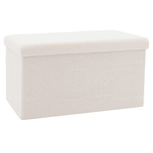 Stool-trunk Forward Argos The Classic bouclé fabric ivory 76.5x38x37.5cm
